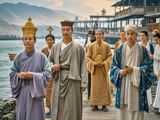 渡口兴旺时不同地区人汇聚宗教思想随人流传播，衰败则宗教传播途径减少。