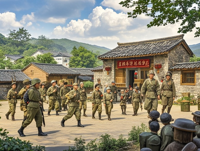 挖掘与军事相关的民俗文化元素作为旅游项目展示，提升村庄热闹度